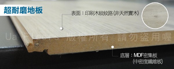 超耐磨木地板結構圖
